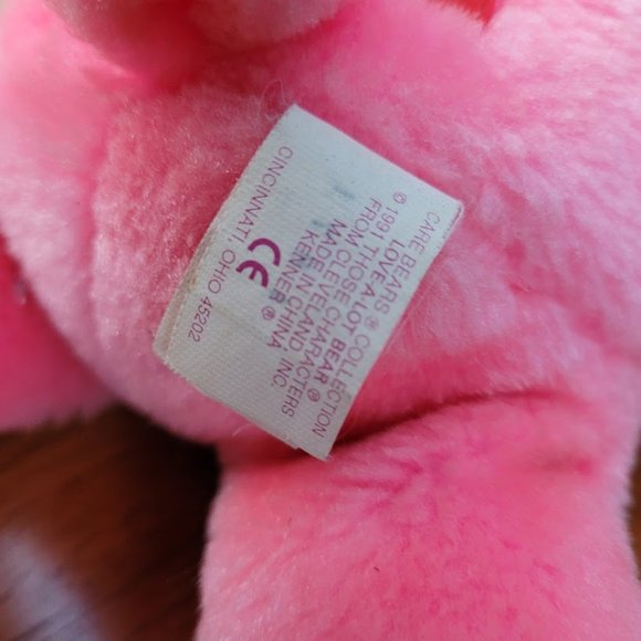 SOLD: VTG '91 Y2K Pink Love A Lot Care Bear Plush Cuddle Buddy Collector Toy - Picture 5 of 8